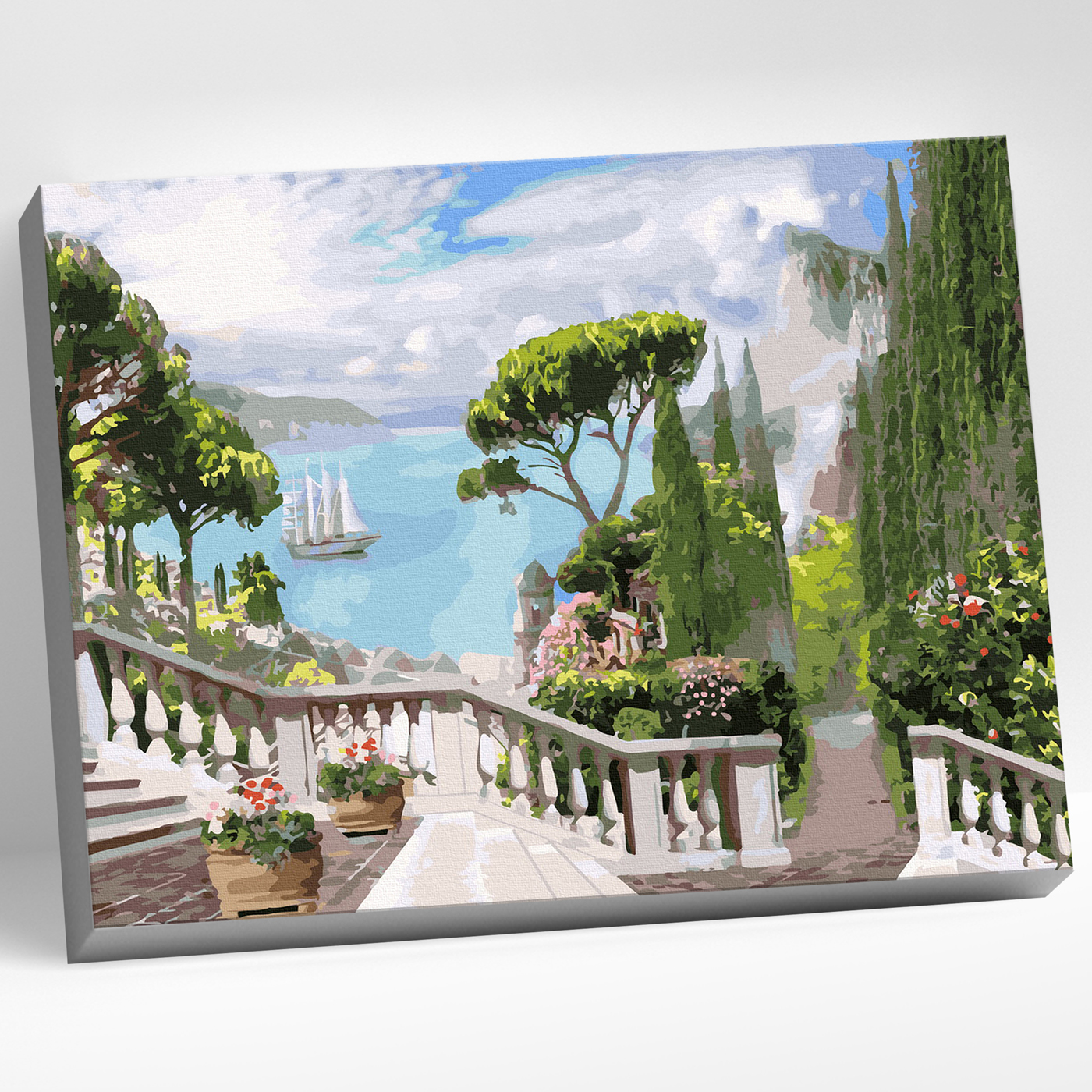 картинка Картина по номерам 40х50 Цветной холст Амальфитанское побережье от магазина Игрушки-