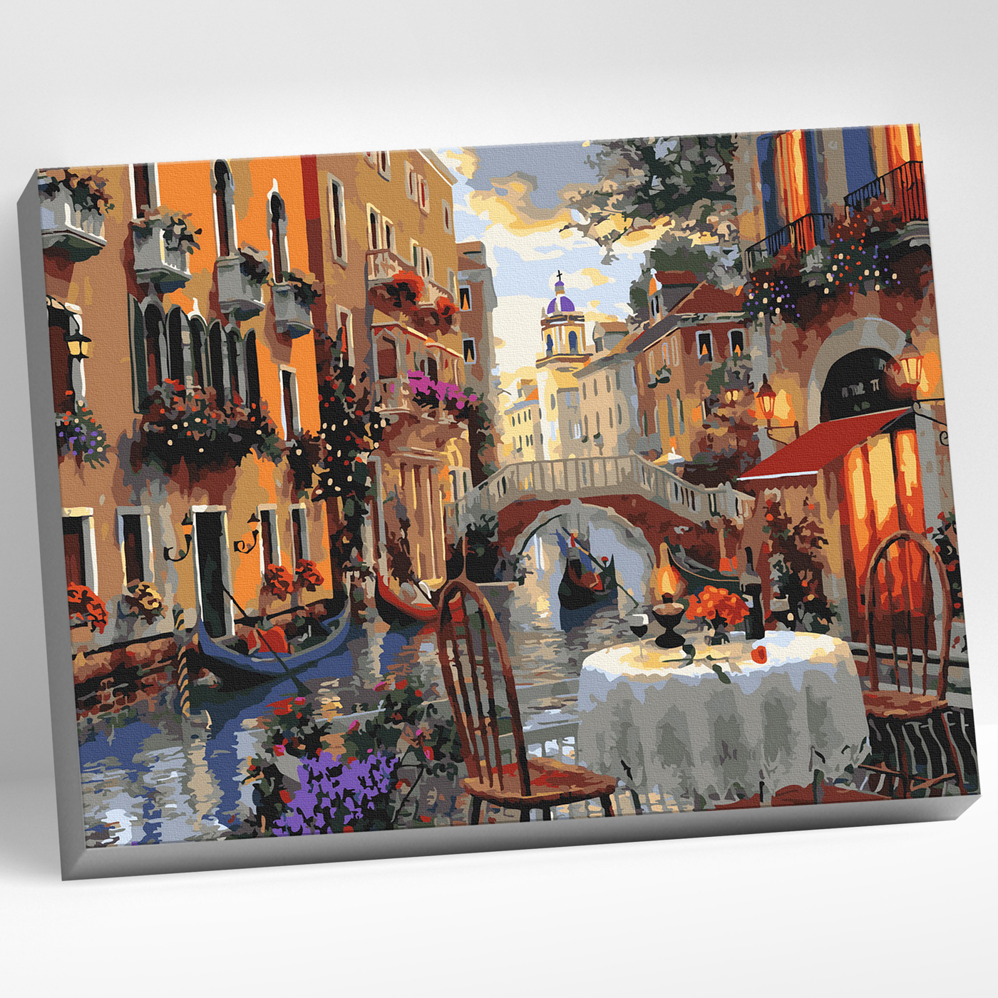 картинка Картина по номерам 40х50 Цветной холст Венецианский ресторан от магазина Одежда-
