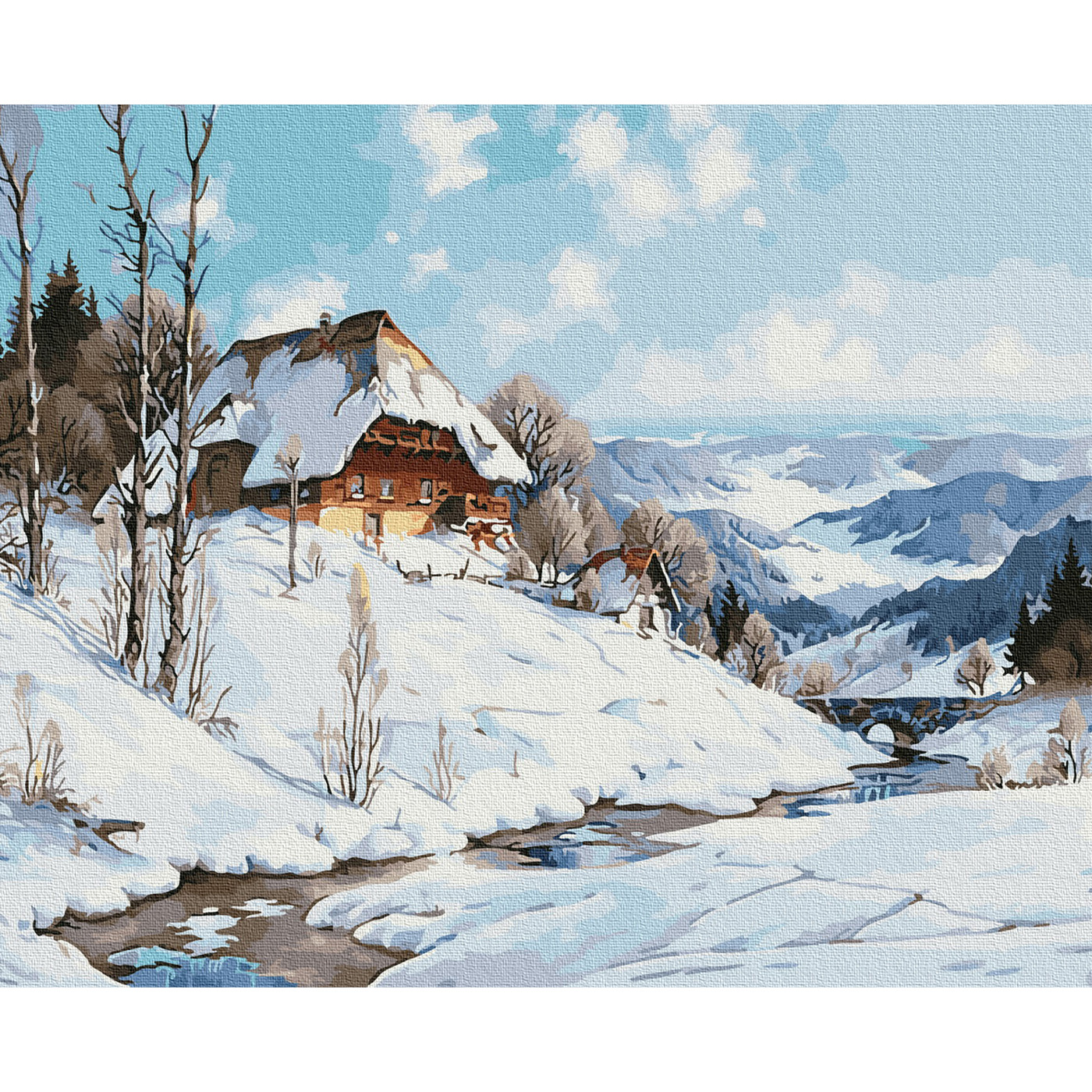 картинка Картина по номерам 40х50 Зима в горах от магазина Одежда-