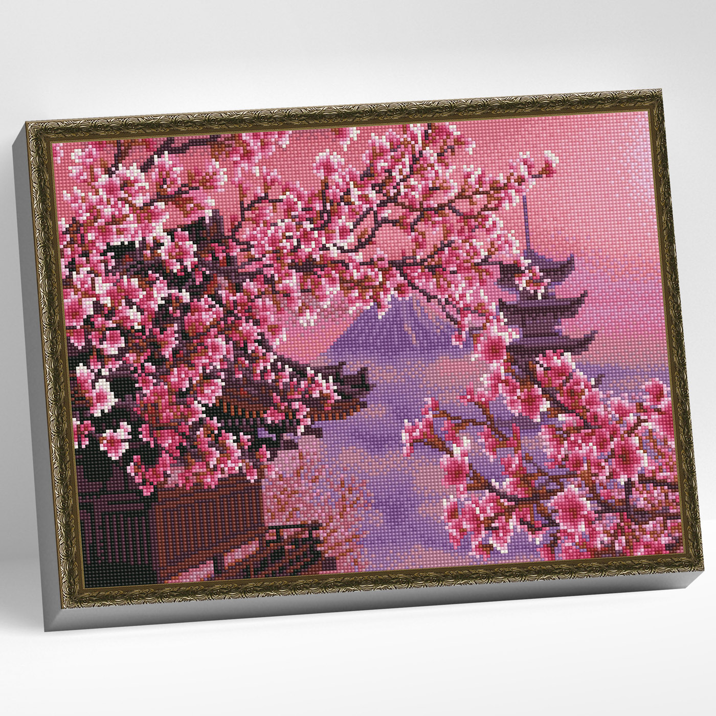 картинка Алмазная мозаика 40x50 с нанесенной рамкой Фудзияма от магазина Игрушки-