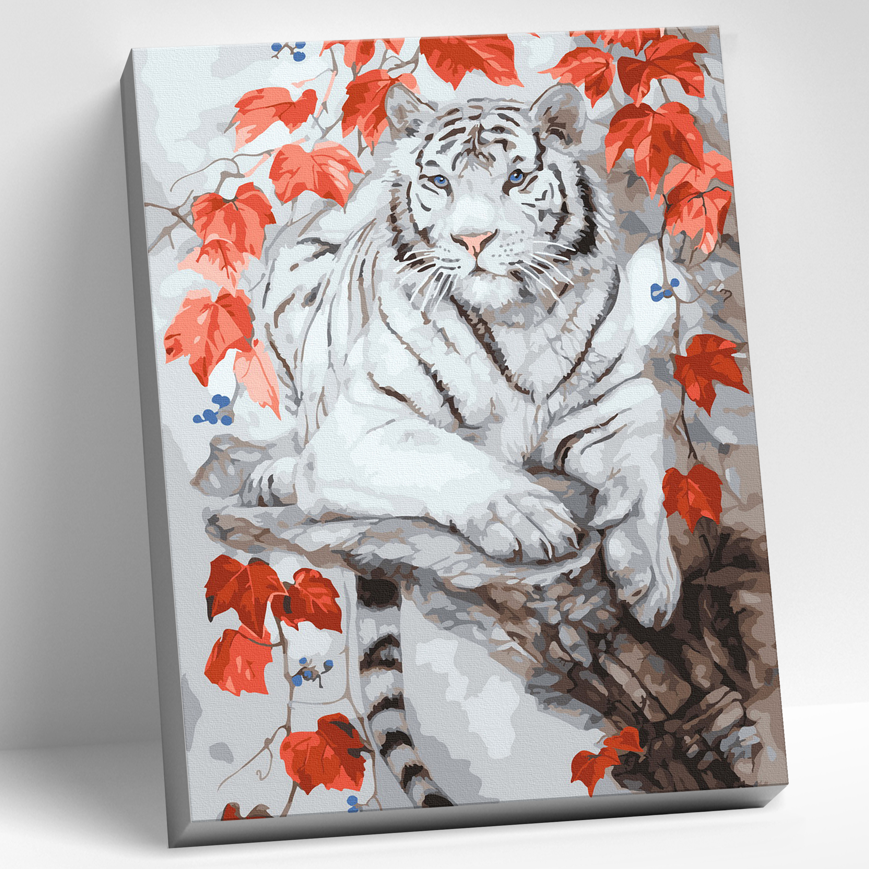 картинка Картина по номерам  30х40  Цветной холст Бенгальский тигр от магазина Игрушки-