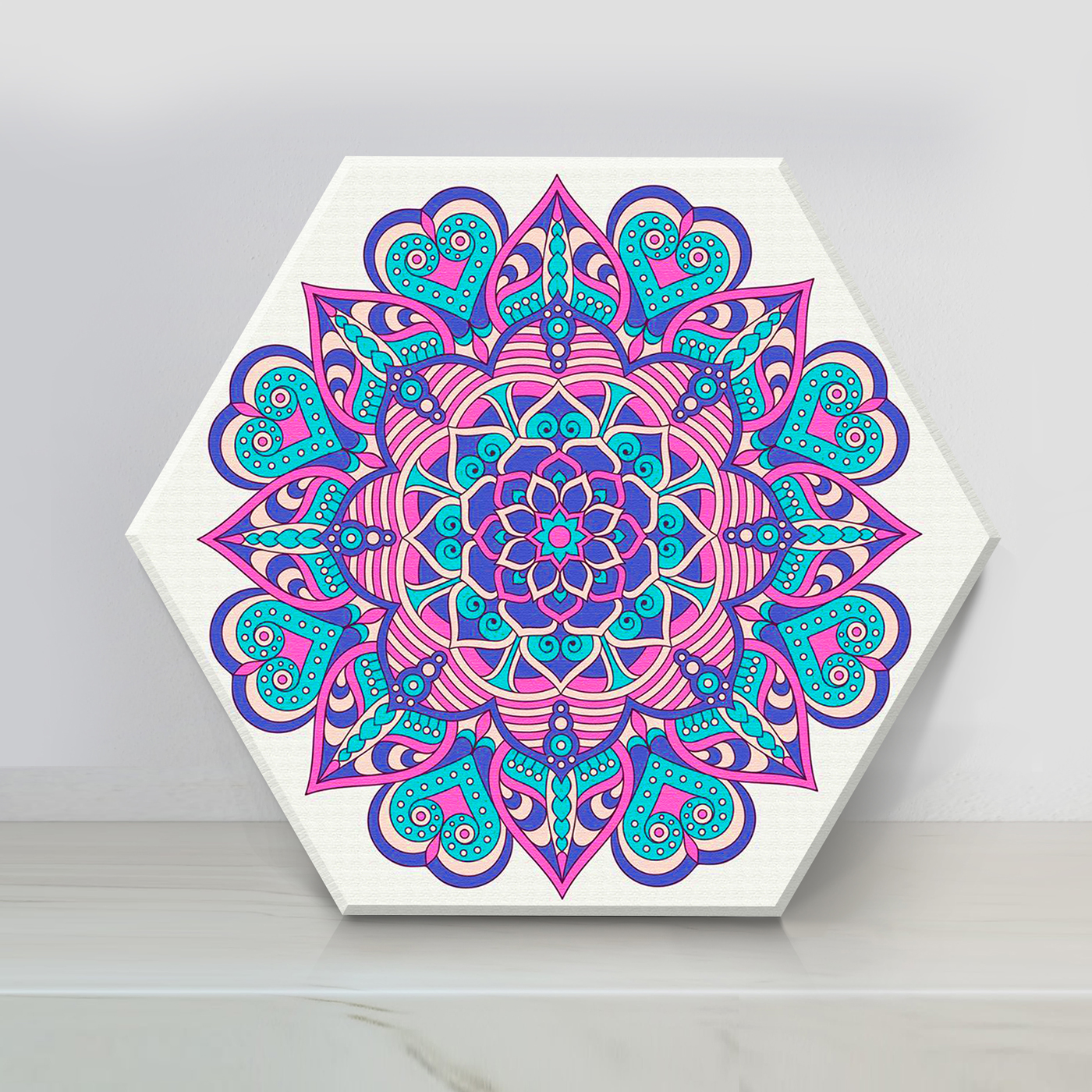 картинка Картина по номерам со светящейся краской Гексагон 37х32см Мандала на любовь от магазина Игрушки-