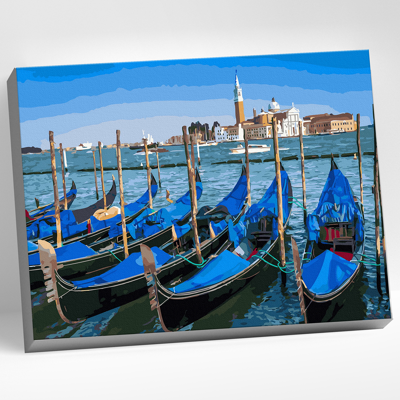 картинка Картина по номерам 40х50 Цветной холст Венеция. Гондолы от магазина Игрушки-