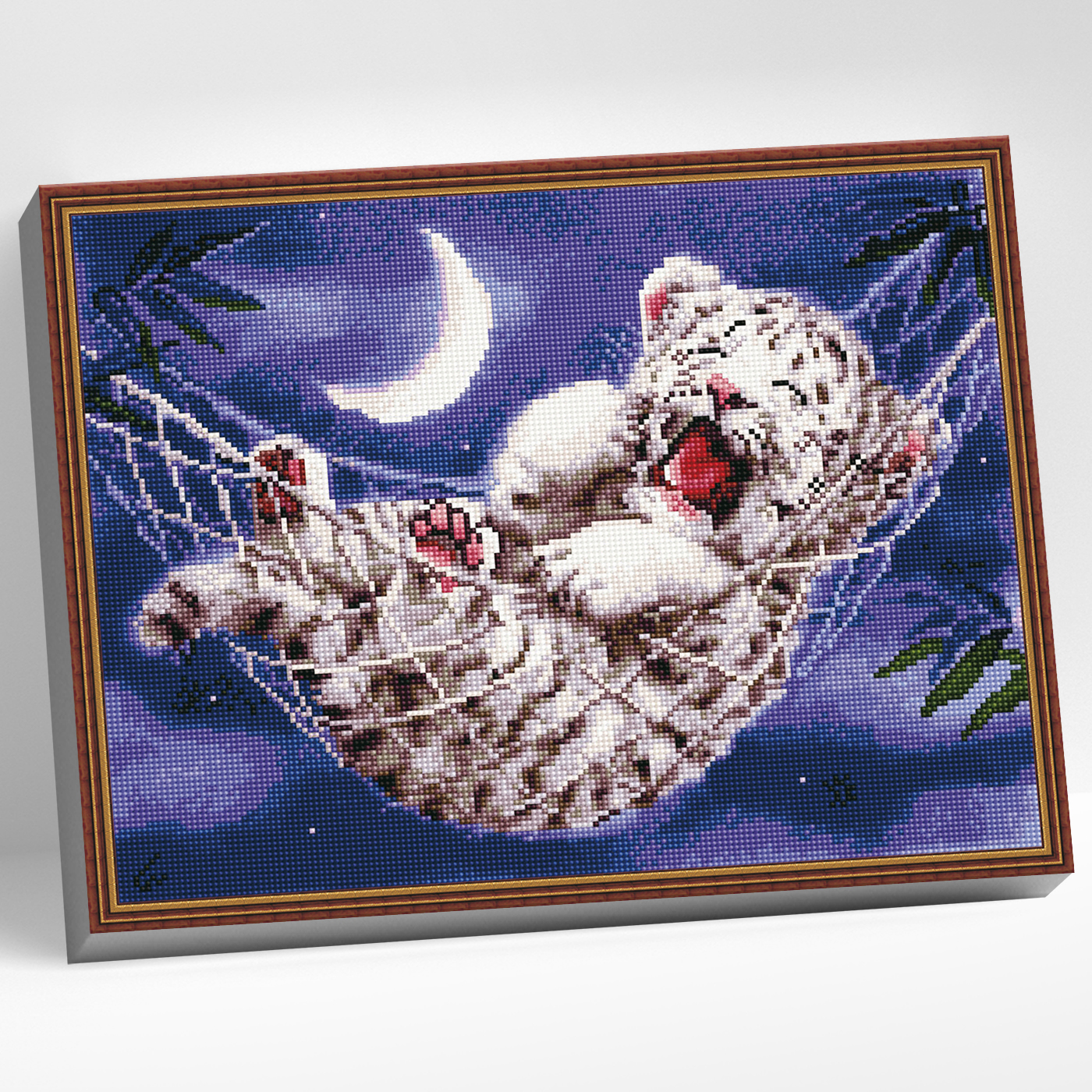 картинка Алмазная мозаика 40x50 с нанесенной рамкой Спокойной ночи от магазина Игрушки-